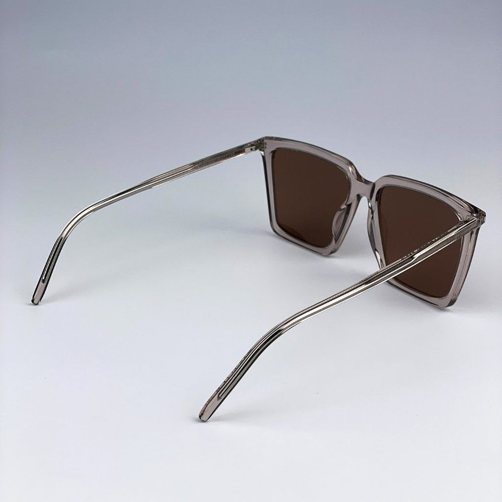 Saint Laurent SL474 003 Sunglasses Nude Brown Square Unisex - Picture 8 of 12